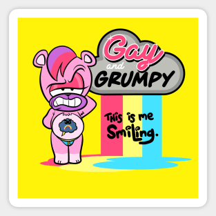 Gay & Grumpy smile Magnet